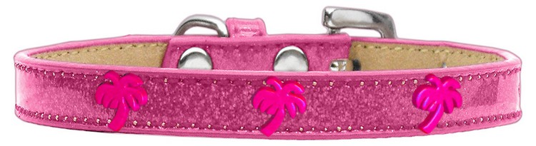 Pink Palm Tree Widget Dog Collar Pink Ice Cream Size 20